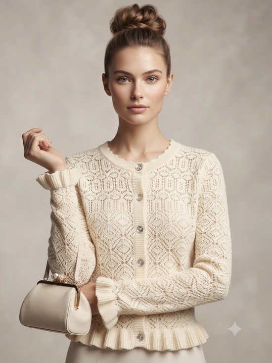 House of Harlow 1960 Sweaters - NWT House of Harlow Crochet Cardigan Size L